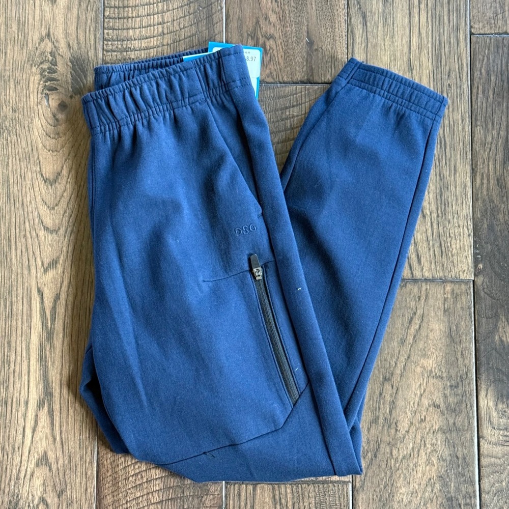 DSG‎ Boys Sport Fleece Cinch Joggers Navy Blue Size Medium 10-12 NWT